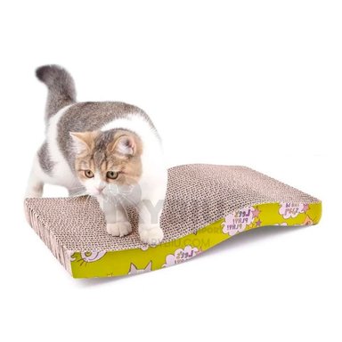 RASCADOR UTIL PARA PATAS DE GATOS CON FORMA DE S CARTON