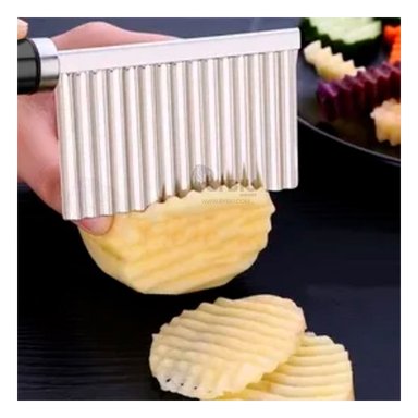 CUCHILLO RYBIU CO30385 ACERO INOXIDABLE VERSATIL EN ONDAS PLATEADO + REGALO AGENDITA