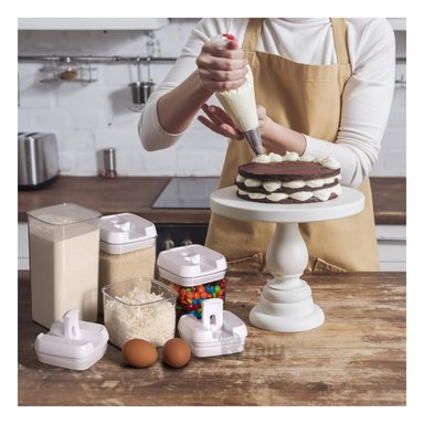 SET CONTENEDORES RYBIU CO30375 BLANCO PRACTICOS TAPA BLANCA + REGALO AGENDITA