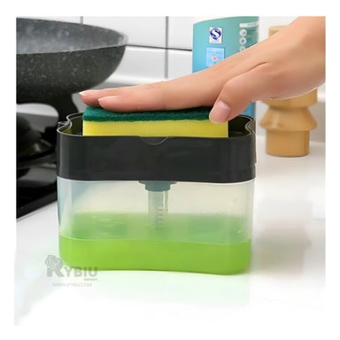 DISPENSADOR RYBIU CO30386 NEGRO LAVAPLATOS + AGENDITA