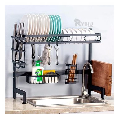 SET ESCURRIDOR RYBIU CO30407 NEGRO MULTIUSOS MODERNO 85CM + REGALO STICKERS