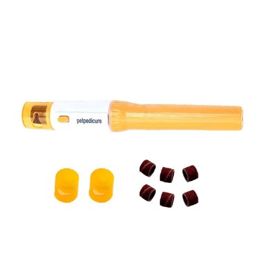 LIMADOR PERRO Y GATO RYBIU MA31170 ERGONOMICO Y UTIL DE NARANJA + STICKERS - 3