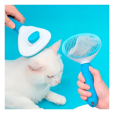 PEINE RYBIU MA31212 MASCOTAS COMODO CELESTE + PAPEL REGALO