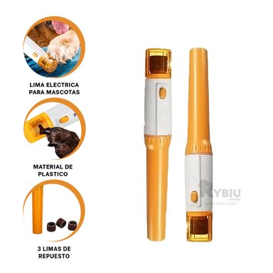 LIMADOR PERRO Y GATO RYBIU MA31170 PRACTICO Y FUNCIONAL NARANJA + AGENDITA - 2