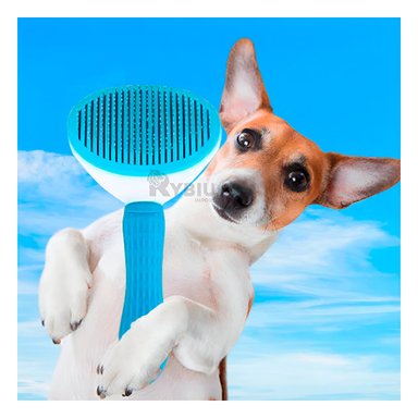 PEINE RYBIU MA31212 CON ELIMINADOR PELO CELESTE + REGALO AGENDITA