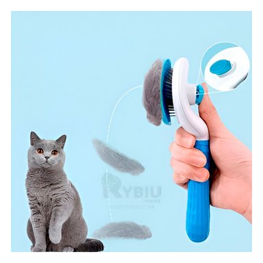 PEINE RYBIU MA31212 EXPULSADOR PELUSA PRACTICO CELESTE