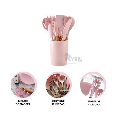 SET UTENSILIOS RYBIU CO30459 ROSADO MAMA + REGALO AGENDITA