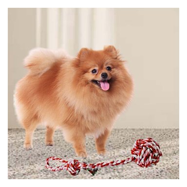 JUGUETE CUERDA ALGODÓN PERROS MA29945 RYBIU TONO ROSADO CON ROJO +PAPEL DE REGALO