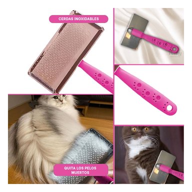 PEINE PERRO RYBIU MA31223 LIGERO TALLA L FUCSIA + PAPEL DE REGALO