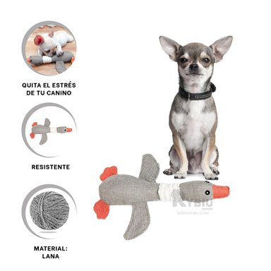 PELUCHE LANA PERROS Y GATOS MA31265 RYBIU RESISTENTE A MORDISCOS EN PLOMO +STICKERS