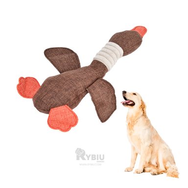 PELUCHE LANA PERROS Y GATOS MA31264 RYBIU DURADERO CON FORMA DE PATO PET EN COLOR MARRON