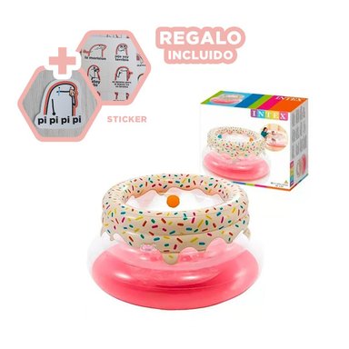GIMNASIO RYBIU 48476NP DONA INFLABLE +STICKERS ROSADO