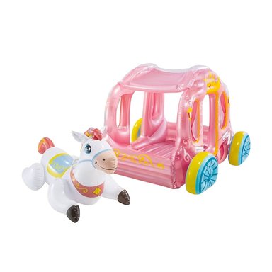 CARRUAJE INFLABLE RYBIU DE PRINCESA ROSADO + PAPEL DE REGALO