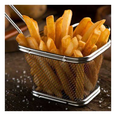 CESTA INNOVADORA PARA FRITURAS DE COLOR PLATEADO