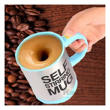 TAZA RYBIU BATIDORA DE 400 ML CON 2 PILAS AAA CO30473 CELESTE