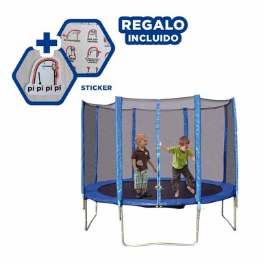 CAMA ELASTICA RYBIU COD 10FT 305 CM PRACTICA DE TRANSPORTAR Y FUNCIONAL + STICKERS