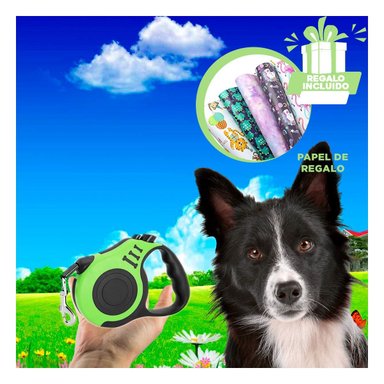 SOGA PERROS MA31385 RYBIU 5M MASCOTAS BONITO Y UTIL DE VERDE Y+PAPEL DE REGALO