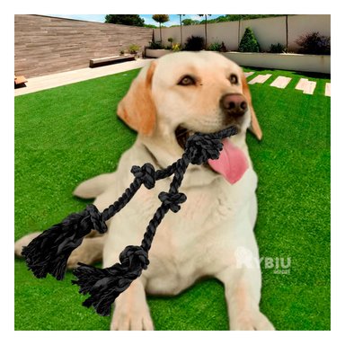 SOGA  PERRO MA31363 VARIOS NUDOS NEGRO RYBIU