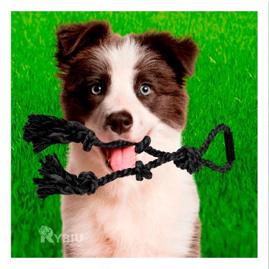 SOGA SUAVE PERRO MA31363 NEGRO +PAPEL DE REGALO RYBIU