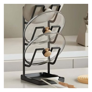 ORGANIZADOR RYBIU CO29880 ACERO INOXIDABLE NEGRO UTIL CUBRIDORES + PAPEL REGALO - 3