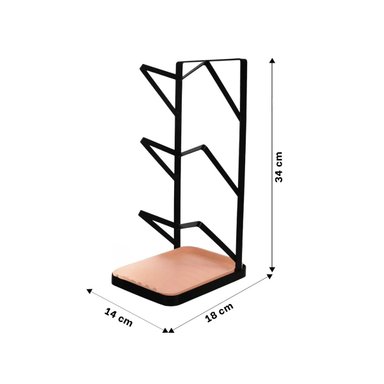 ORGANIZADOR RYBIU CO29880 ACERO INOXIDABLE NEGRO UTIL CUBRIDORES + PAPEL REGALO - 4