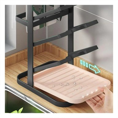 ORGANIZADOR RYBIU CO29880 ACERO INOXIDABLE NEGRO UTIL CUBRIDORES + PAPEL REGALO - 5