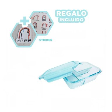 TAPER RYBIU CO30468 VIDRIO CELESTE DE CALIDAD DE 3 ESPACIOS +REGALO STICKERS - 1