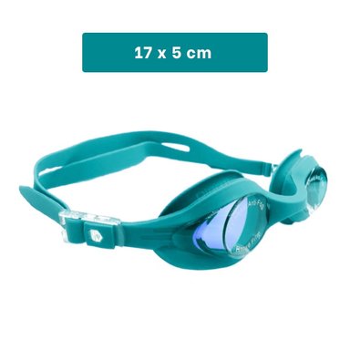 LENTES NATACIÓN RYBIU MG-1600 PROTECTORES CELESTE + REGALO STICKERS - 4