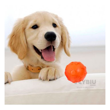 PELOTA PERROS MA31250 RYBIU ANTI ESTRES EN ANARANJADO +PAPEL DE REGALO