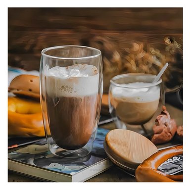 VASO MODERNO SIN ASA DE DOBLE CAPA 400ML RYBIU 560 +REGALO STICKERS