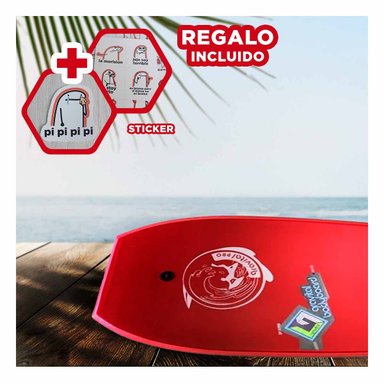 TABLA NATACIÓN RYBIU GR-41 HIDRODINAMICA APRENDICES ROJO + REGALO STICKERS
