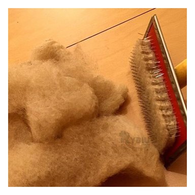 PEINE PERRO RYBIU MA31216 RESISTENTE CON AGARRE FACIL ROJO TALLA L + AGENDITA