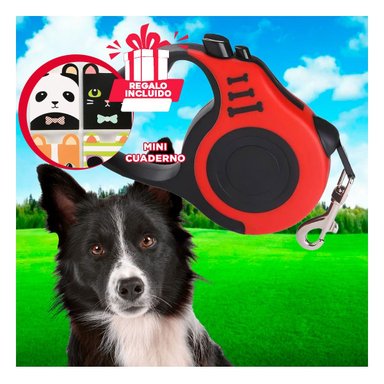 SOGA PERROS MA31382 RYBIU AJUSTABLE 3M DE PASEO ROJO Y+AGENDITA