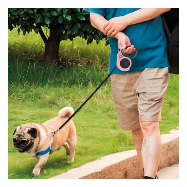 CORREA PERROS MA31383 RYBIU MODERNA Y PRACTICA EN ROSADO Y+STICKERS