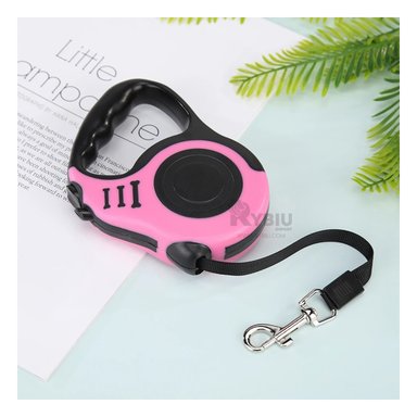 SOGA PERROS RYBIU DE PASEO PET LIGERO ROSADO Y+STICKERS