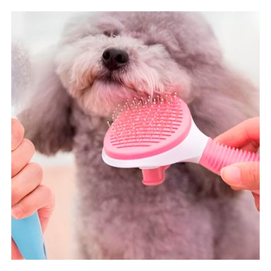 PEINE PERRO Y GATO RYBIU MA31214 PET DE MATERIAL ABS ROSADO + PAPEL DE REGALO