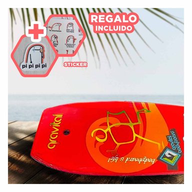 TABLA NATACIÓN RYBIU GR-42 HIDRODINAMICA APRENDIZ NARANJA + REGALO STICKERS