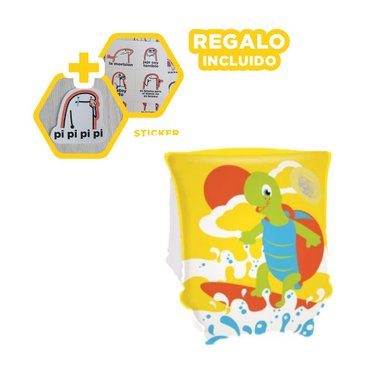 FLOTADOR RYBIU 32043 AMARILLO BRAZERO + STICKERS NIÑO