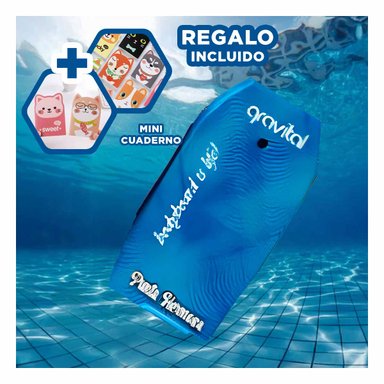 TABLA NATACIÓN RYBIU GR-42 MODERNA ANTIDESLIZANTE AZUL + REGALO AGENDITA