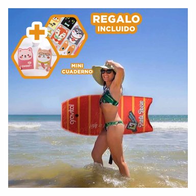TABLA NATACIÓN RYBIU GR-42DS MODERNA Y DURABLE ANARANJADO RAYAS + REGALO AGENDITA