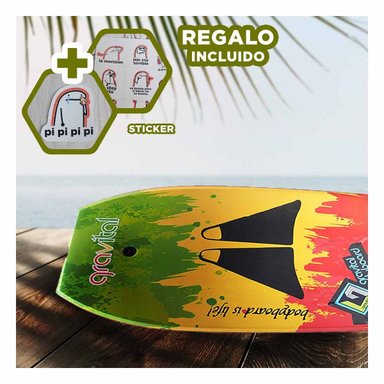 TABLA NATACIÓN RYBIU GR-42 DURABLE PRINCIPIANTES MULTICOLOR + REGALO STICKERS