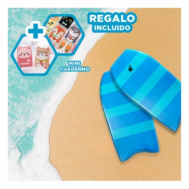 TABLA NATACIÓN RYBIU GR-42DS MODERNA ANTIDESLIZANTE AZUL RAYAS + REGALO AGENDITA