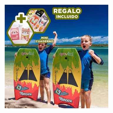 TABLA NATACIÓN RYBIU GR-42 MODERNA ANTIDESLIZANTE MULTICOLOR + REGALO AGENDITA