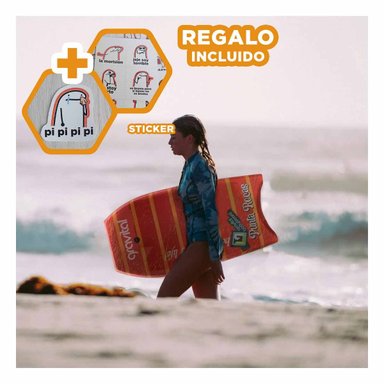 TABLA RYBIU GR-42DS DURABLE MAR ANARANJADO RAYAS + REGALO STICKERS