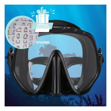 LENTES RYBIU W-100 NEGRO VISIBILIDAD BAJO EL AGUA + REGALO STICKERS