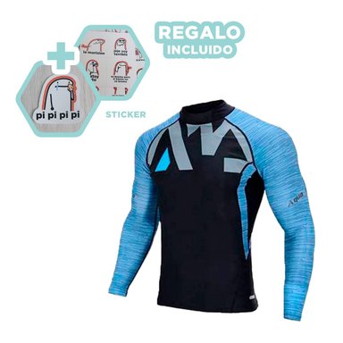 POLO ELASTICO RESISTENTE EN COLOR AZUL Y+REGALO STICKERS