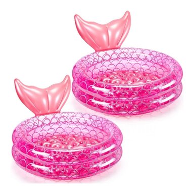 PISCINA INFLABLE DECORATIVA CON COLA DE SIRENA PARA PATIO Y JARDIN Y+REGALO STICKER - 3