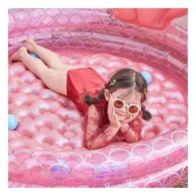 PISCINA INFLABLE DECORATIVA CON COLA DE SIRENA PARA PATIO Y JARDIN Y+REGALO STICKER - 5