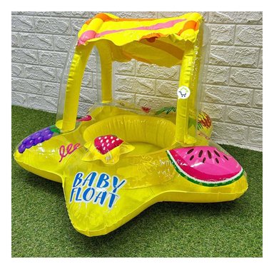 BOYA AMARILLO PORTATIL INFLABLE NIÑOS PISCINA FACIL INFLADO DIVERTIDO PRACTICO Y+REGALO STICKER - 2