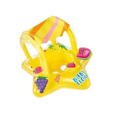 BOYA AMARILLO PORTATIL INFLABLE NIÑOS PISCINA FACIL INFLADO DIVERTIDO PRACTICO Y+REGALO STICKER - 3